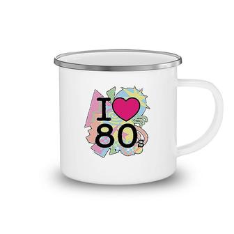 I Love 80s Old School Band Concert Camping Mug | Mazezy CA