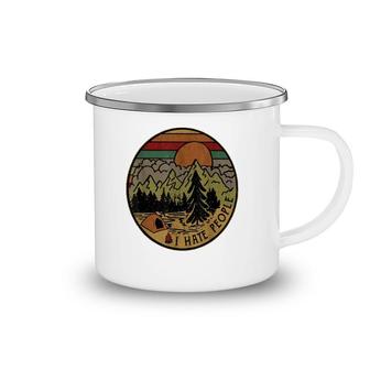 I Love Camping I Hate People Outdoors Funny Vintage Camping Mug | Mazezy