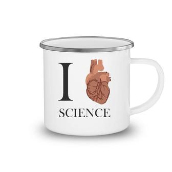 I Love Heart Science - Biology Teacher Medicine Camping Mug | Mazezy