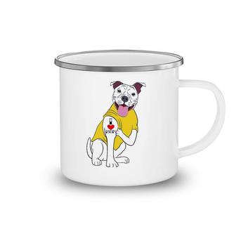 I Love Mom Mommy Mother's Day Collection Pitbull Dog Camping Mug | Mazezy