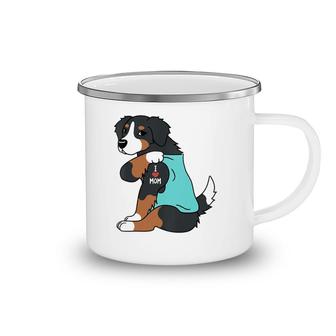 I Love Mom Tattoo Bernese Mountain Dog Funny Mother's Day Camping Mug | Mazezy