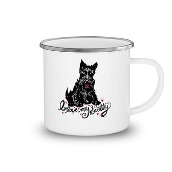 I Love My Scotty Cute Scottish Terrier Camping Mug | Mazezy
