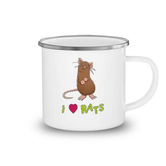 I Love Rats Funny Camping Mug | Mazezy