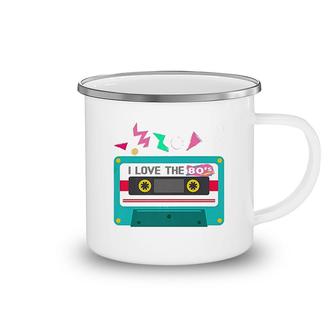 I Love The 80s Eighties Cassette Tape Camping Mug | Mazezy