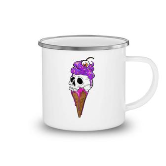 Ice Cream Skull I Summer Goth Camping Mug | Mazezy