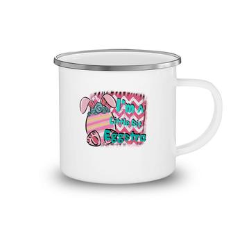 Im A Little Bit Eggstra Easter Day Egg Hunt Activities Outfit Happy Easter Day Camping Mug - Seseable