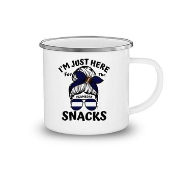 I'm Just Here For The Snacks For Women Football Gameday Fans Camping Mug | Mazezy