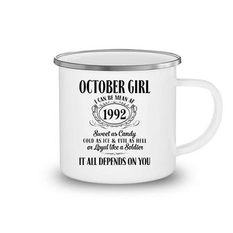 I'm October Girl 1992 Birthday Born In October 1992 Girl Raglan Baseball Tee Camping Mug | Mazezy