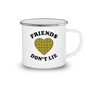 Instant Message Friends Dont Lie Waffle Camping Mug | Mazezy