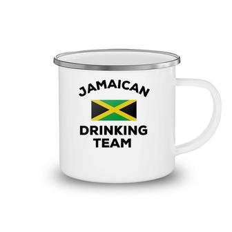 Jamaica Jamaican Drinking Team Funny Beer Flag Party Gift V-Neck Camping Mug | Mazezy