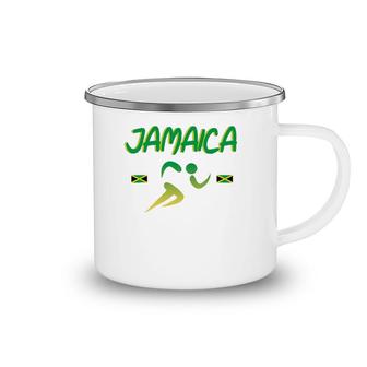 Jamaica Pride Track And Field Running Souvenir Camping Mug | Mazezy