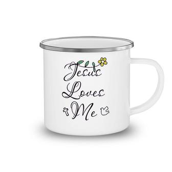 Jesus Loves Me Christian Camping Mug | Mazezy