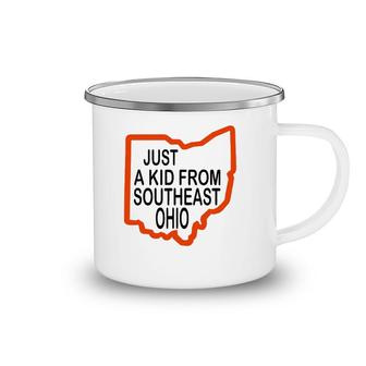 Just A Kid From Athens Ohio, Kids Mens Womens Camping Mug | Mazezy
