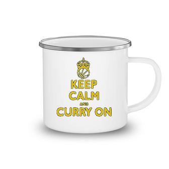 Keep Calm And Curry On Camping Mug | Mazezy
