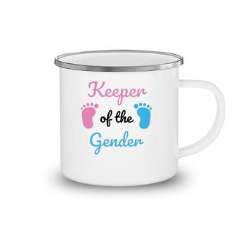 Keeper Of The Gender Reveal Party Supplies Camping Mug | Mazezy