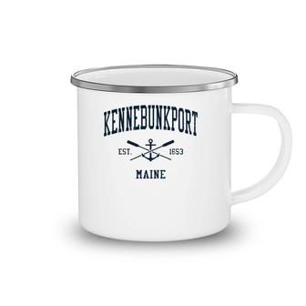 Kennebunkport Me Vintage Navy Crossed Oars & Boat Anchor Camping Mug | Mazezy