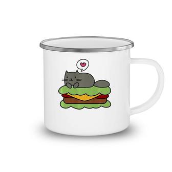Keto Kitty On Bunless Cheeseburger Tee Camping Mug | Mazezy