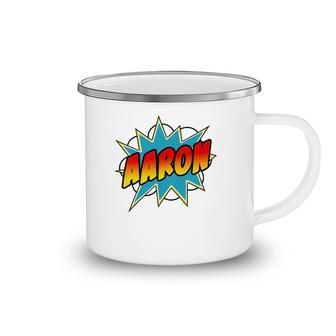 Kids Boys Aaron Comic Book Superhero Name Camping Mug | Mazezy