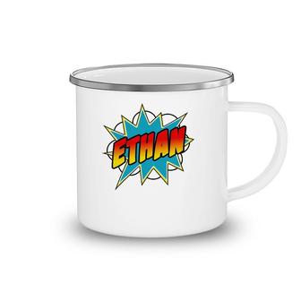 Kids Boys Ethan Comic Book Superhero Name Camping Mug | Mazezy