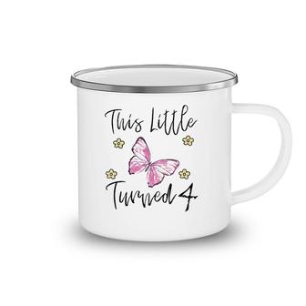 Kids Butterfly Themed Birthday Party Gift For A 4 Years Old Camping Mug | Mazezy