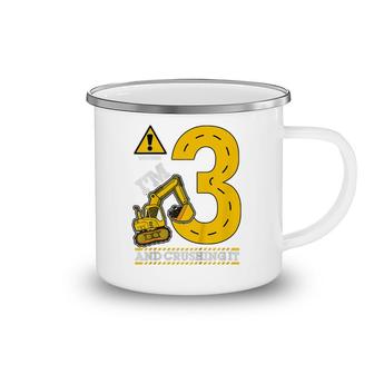 Kids Construction Truck 3Rd Birthday 3 Years Old Digger Builder Camping Mug - Seseable