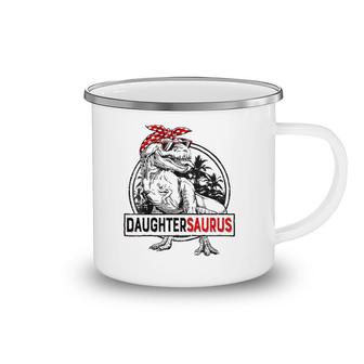 Kids Daughtersaurusrex Dinosaur Funny Mother's Day For Girl Camping Mug | Mazezy