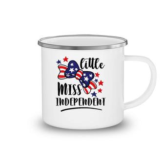 Kids Lil’ Miss Independent Patriot 4Th Of July Independence Day Camping Mug | Mazezy