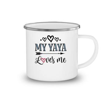 Kids My Yaya Loves Me Granddaughter Camping Mug | Mazezy