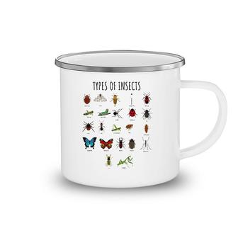 Kids Types Of Insects Bug Identification Science Tee Camping Mug | Mazezy