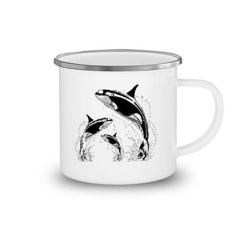 Killer Whale Gifts Jumping Orca Camping Mug | Mazezy