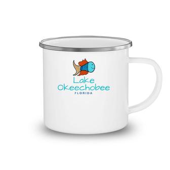 Lake Okeechobee , Florida Fun Cute Fish Camping Mug | Mazezy