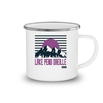Lake Pend Oreille Vintage Mountains Hiking Camp Idaho Retro Camping Mug | Mazezy