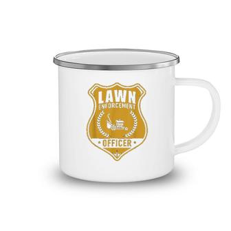 Lawn Enforcement Officer Camping Mug | Mazezy
