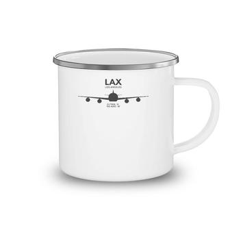 Lax Los Angeles Airport Airline Tag Travel Pilot Tee Camping Mug | Mazezy