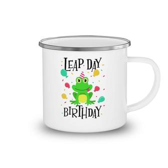 Leap Day Birthday Gift February 29Th Funny Leap Year Frog Camping Mug | Mazezy