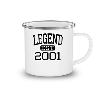 Legend Established 2001 Vintage Style Born 2001 Birthday Camping Mug | Mazezy