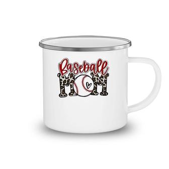 Leopard Baseball Mom Game Day Vibesball Mom Mother's Day Camping Mug | Mazezy