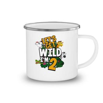 Let's Get Wild I'm 2 Safari Zoo Animal Squad 2Nd Birthday Camping Mug | Mazezy