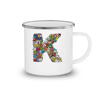 Letter K Alphabet K Name Initial Monogrammed S Camping Mug | Mazezy