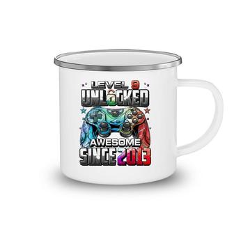 Level 9 Unlocked Awesome Since 2013 9Th Birthday Gaming Camping Mug | Mazezy