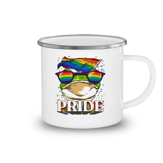 Lgbt Frog Gay Pride Lgbtq Rainbow Flag Sunglasses Camping Mug | Mazezy