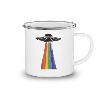 Lgbt Pride Ufo Alien Gay Lesbian Rainbow Love Camping Mug | Mazezy