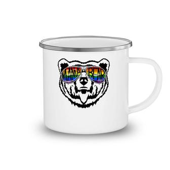 Lgbtq Mama Bear Proud Mom Momma Ally Rainbow Flag Pride Camping Mug | Mazezy