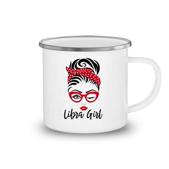 Libra Girl Wink Eye Woman Face Wink Eyes Lady Birthday Camping Mug | Mazezy