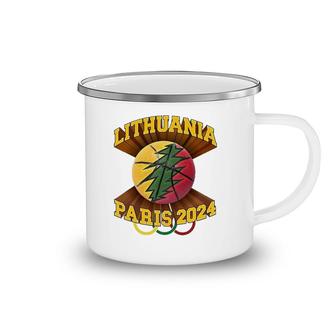 Lithuania Basketball Paris Lithuania Strong Apparel Camping Mug | Mazezy