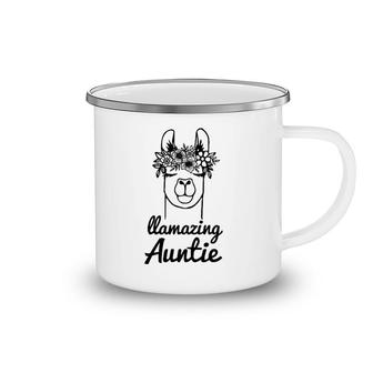 Llama Auntie And Llamazing Bestie Aunt Niece Matching Outfit Camping Mug | Mazezy