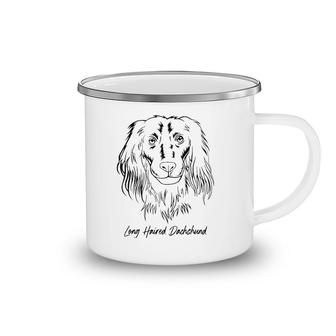 Long Haired Dachshund Dog Lover Gift Camping Mug