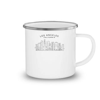 Los Angeles Skyline La Vintage Los Angeles California Camping Mug | Mazezy