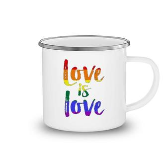 Love Is Love Gay Pride Camping Mug | Mazezy