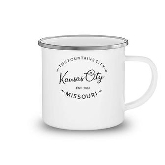 Love Kansas City Fountains City 1861 Souvenir Camping Mug | Mazezy